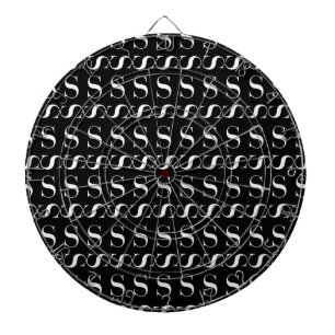 Monogram Initial Letter S Dartboard