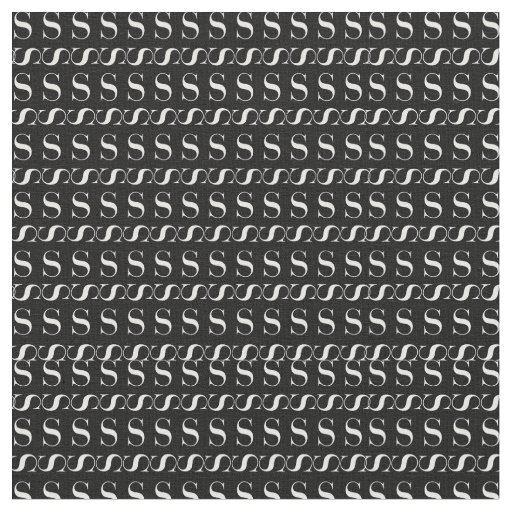 Monogram Initial Letter S Fabric
