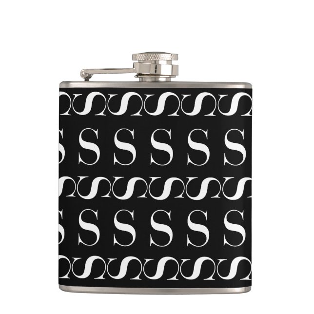 Monogram Initial Letter S Flask (Front)