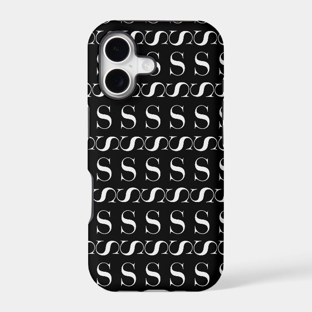 Monogram Initial Letter S Iphone Case (Back)
