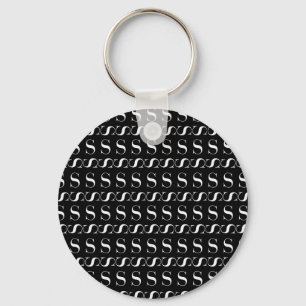 Monogram Initial Letter S Keychain