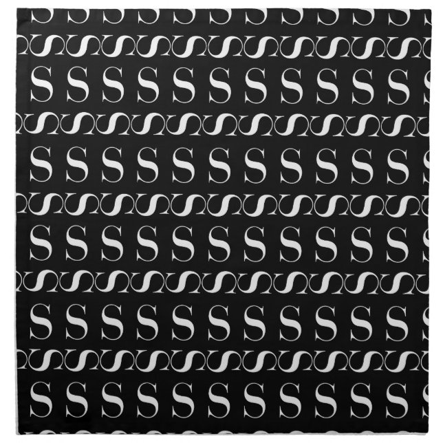 Monogram Initial Letter S Napkin (Front)
