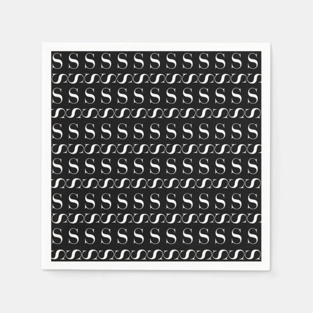 Monogram Initial Letter S Napkins (Front)