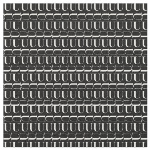 Monogram Initial Letter U Fabric