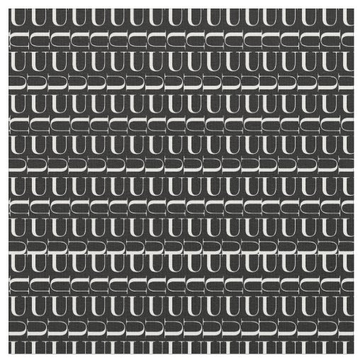 Monogram Initial Letter U Fabric