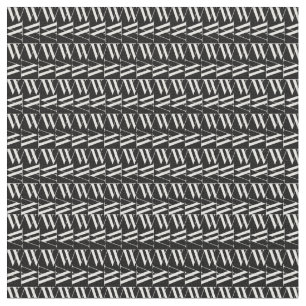 Monogram Initial Letter W Fabric