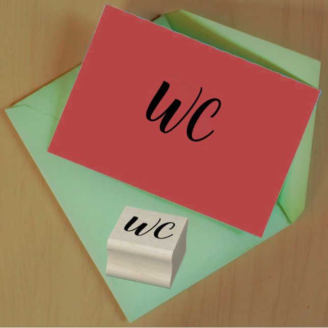 Monogram Initial Letter ( your initials ) Rubber Stamp (Creator Uploaded)