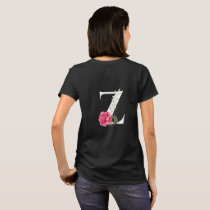 RoseAesthetic Q Monogram Letter T-Shirt