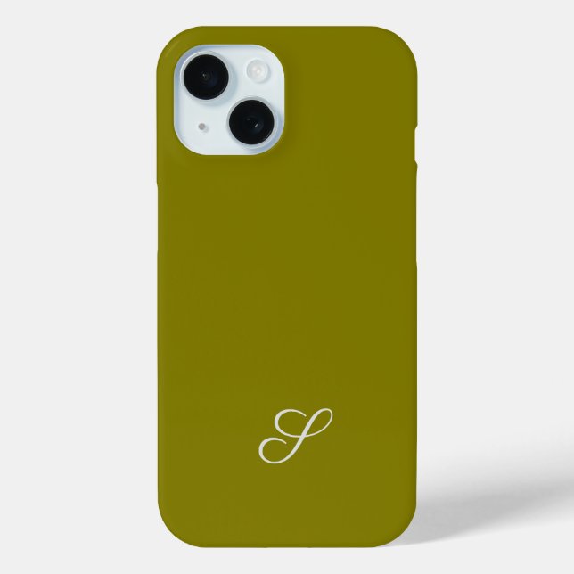 Monogram initial minimalist sage green  Case-Mate iPhone case (Back)