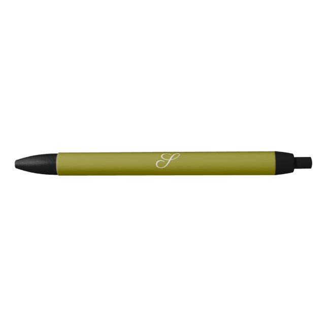 Monogram initial minimalist sage green  pen (Front)