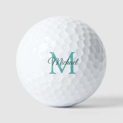 Monogram Initial Modern Elegant Template 3 Pack Golf Balls