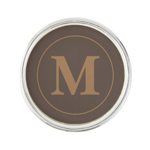 Monogram initial Modern Gold  Lapel Pin