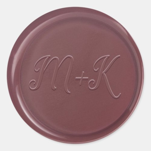Monogram Initial Mulberry Wax Seal Sticker