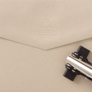 Monogram initial name address personalised embosser