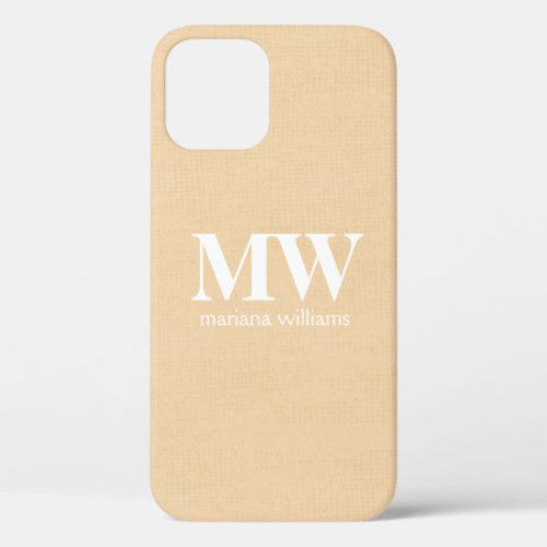 Monogram Initial Name iPhone 12 Case