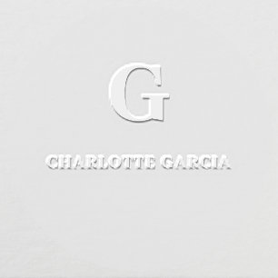 Monogram initial name classic embosser