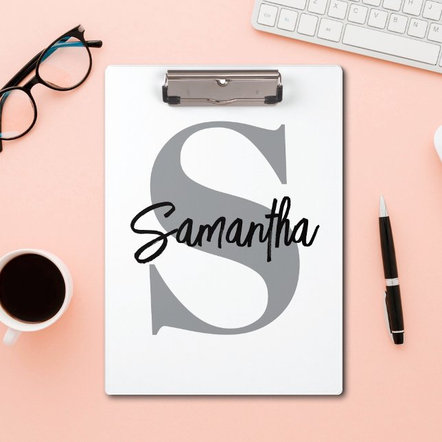 Monogram Initial Name  Clipboard (Creator Uploaded)