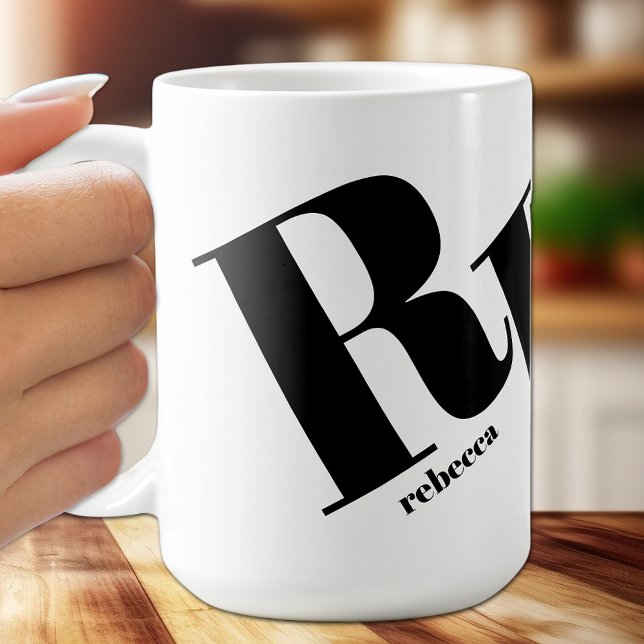 Monogram Initial Name Coffee Mug (Creator Uploaded)