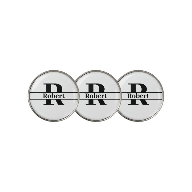 Monogram Initial Name Custom Golf Ball Marker (3 Up)