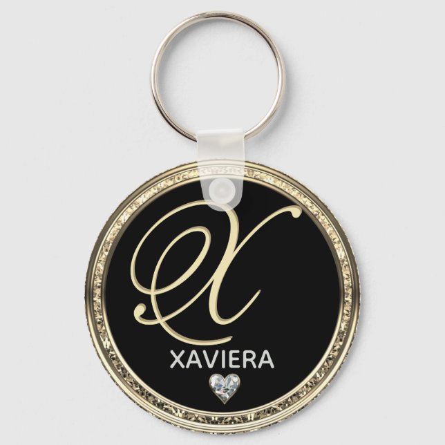 Monogram Initial Name Keychain (Front)