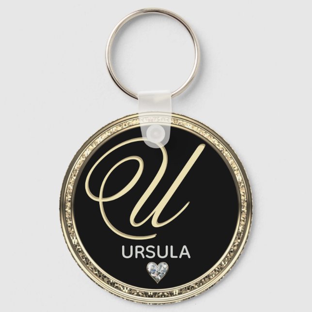 Monogram Initial Name Keychain (Front)