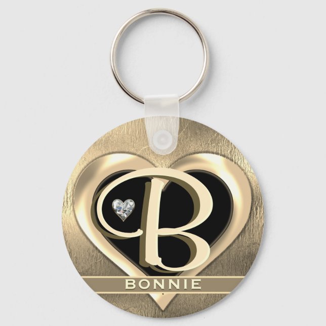 Monogram Initial Name Keychain (Front)