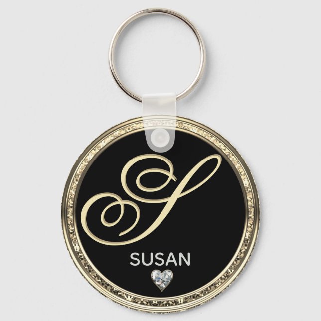 Monogram Initial Name Keychain (Front)