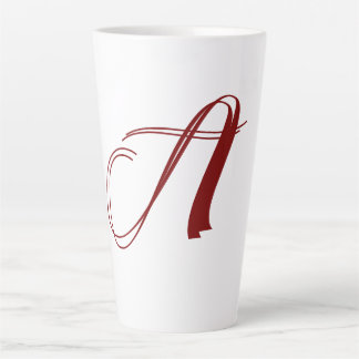 Monogram Initial Name Minimal Script Wedding Gift Latte Mug