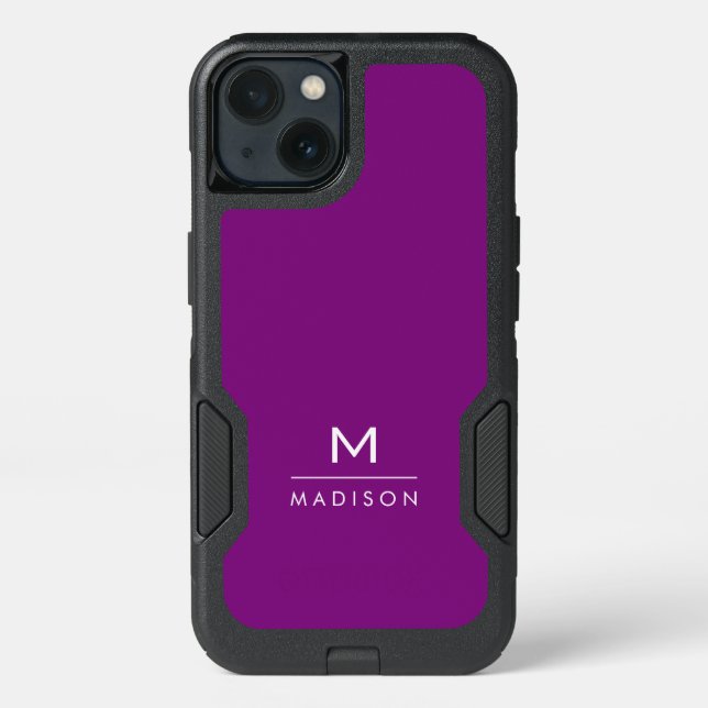 Monogram | Initial & Name Otterbox iPhone Case (Back)