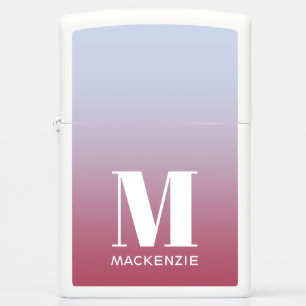 Monogram Initial Name Personalized Modern Gradient Zippo Lighter