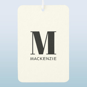 Monogram Initial Name Simple Air Freshener