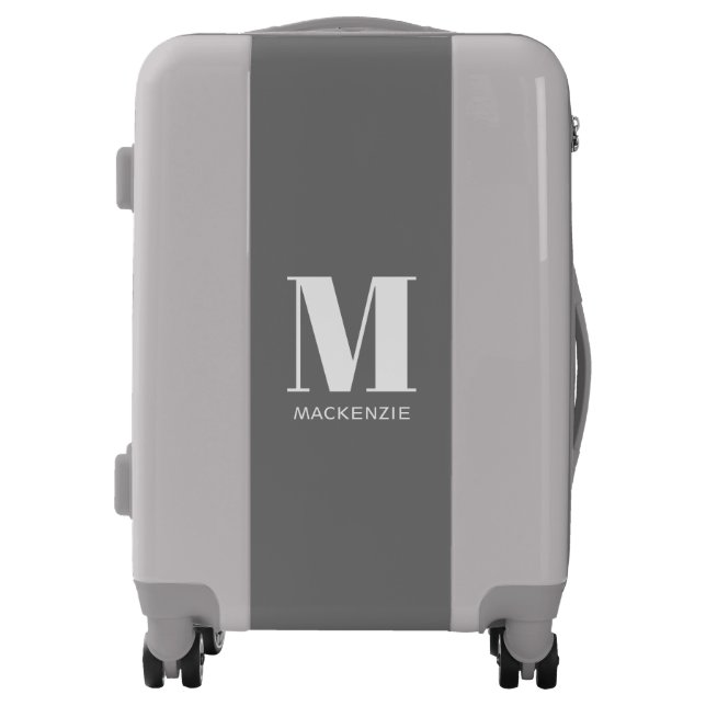 Monogram Initial Name Simple Personalized Luggage (Front)