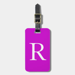 Monogram Initial Name Template Purple Gift 2023 Luggage Tag