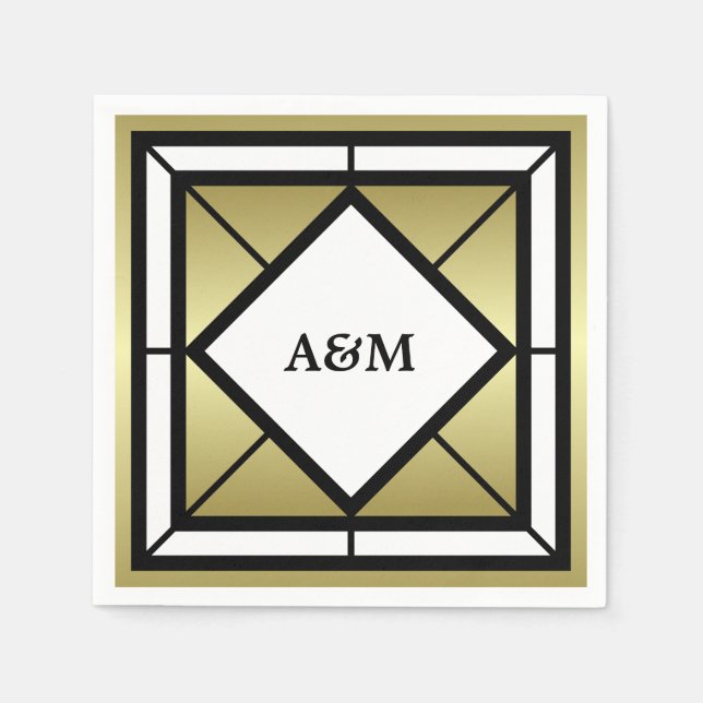 Monogram Initial Napkins (Front)