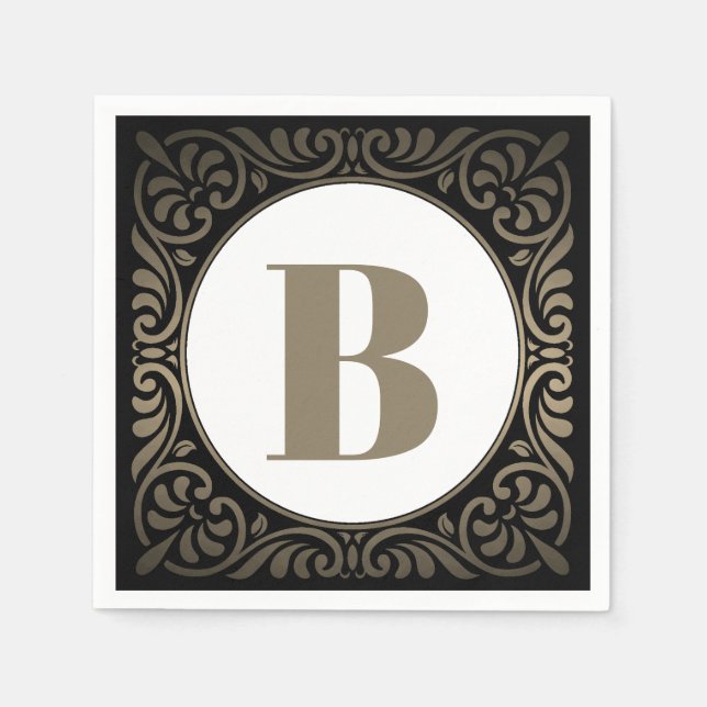 Monogram Initial Napkins (Front)