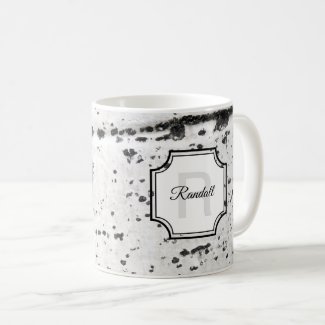 Monogram Initial Nature Lover Aspen Bark Photo