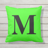 Monogram Initial Neon Green Gift Colorful Bright