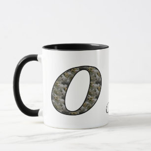 Monogram Initial O Hydrangea Flower Personalized Mug