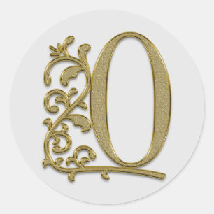 monogram initial O stickers