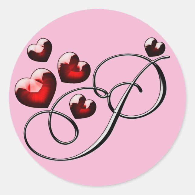 monogram initial P stickers (Front)