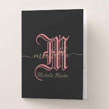 monogram initial personalized business name