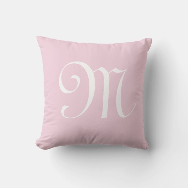 Monogram Initial Personalized Custom Throw Pillow (Front)