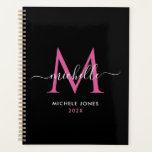 monogram initial personalized name yearly planner<br><div class="desc">Elegant Monogram initial and Script with personalized Name. This can be for Home, Office,  Professional Work,  Back to School and the details can be edited.</div>