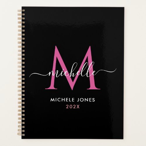 monogram initial personalized name yearly planner