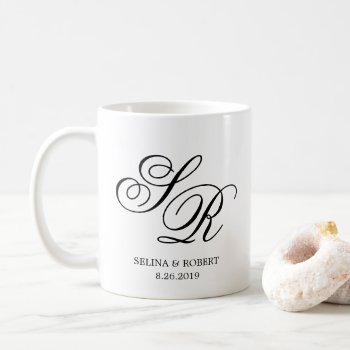 Monogram Initial Personalized Wedding Favor2 Coffee Mug by Precious_Presents at Zazzle