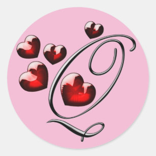 monogram initial Q stickers