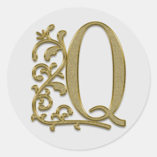 monogram initial Q stickers