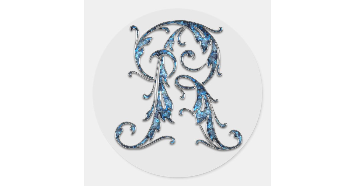 monogram initial R stickers | Zazzle