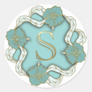 monogram initial S stickers