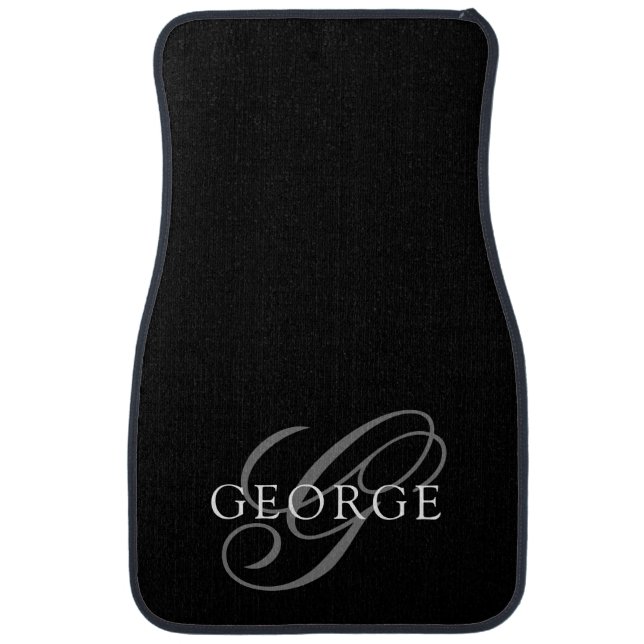 Monogram Initial Script Car Floor Mat (Front)